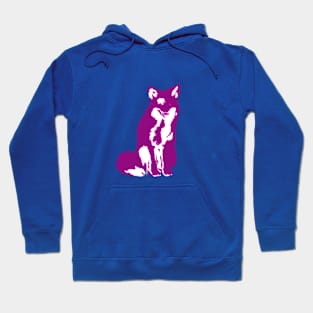 Colorful Animals - Magenta Fox Hoodie